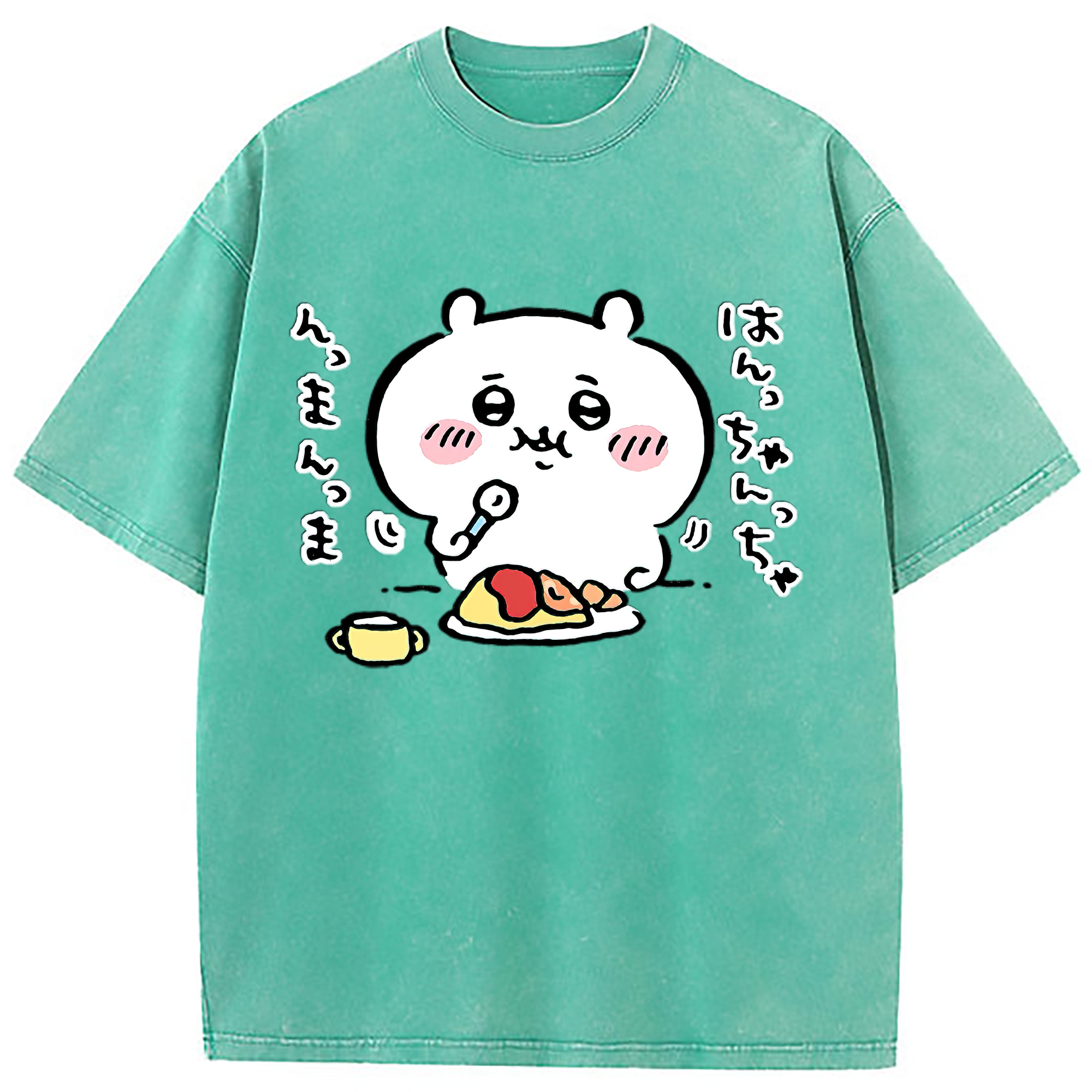 （画像用） ちいかわ ちいかわ Chii-kawa chiikawa 綿100% ヴィンテージ風 半袖Tシャツ（フロントプリント）